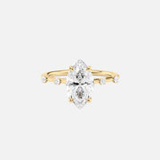  The Serena Marquise Moissanite Ring 18k Yellow Gold 001