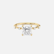 The Serena Princess Lab Diamond Ring 14k Yellow Gold 001