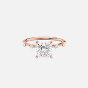  The Serena Princess Lab Diamond Ring 18k Rose Gold 001