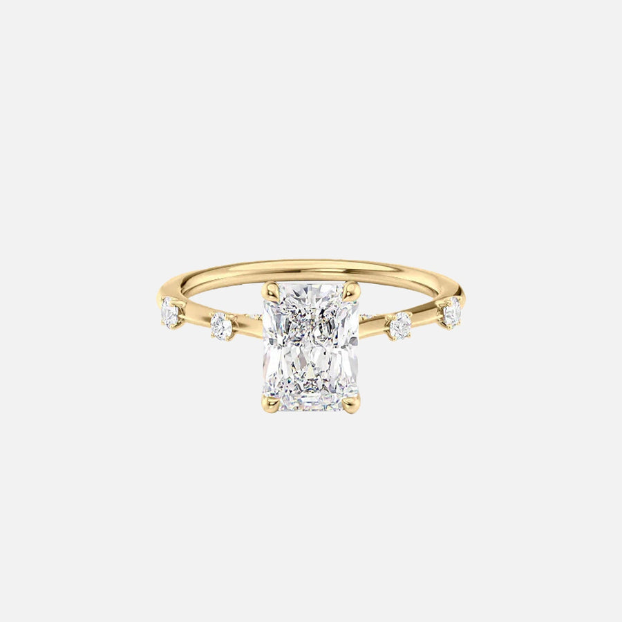  The Serena Radiant Lab Diamond Ring 18k Yellow Gold 001