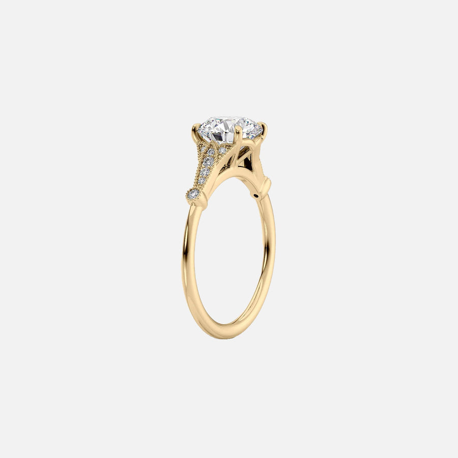 The Sharon Emerald Side Stone Moissanite Ring - KNT - Engagement Rings, Wedding Bands & Fine Jewelry