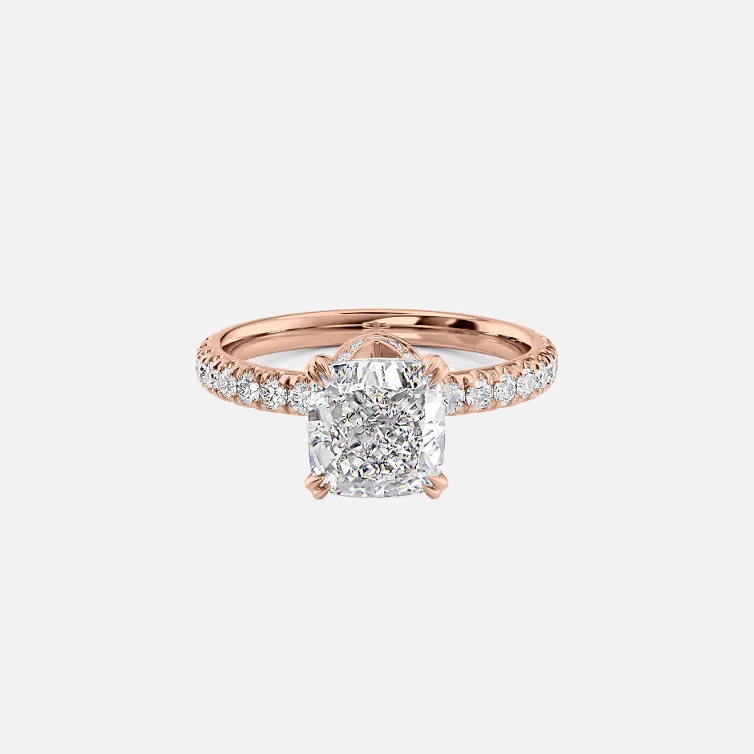 The Sia Cushion Pave Moissanite Ring - KNT - Engagement Rings, Wedding Bands & Fine Jewelry
