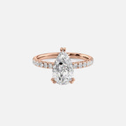 The Sia Pear Pave Moissanite Ring - KNT - Engagement Rings, Wedding Bands & Fine Jewelry