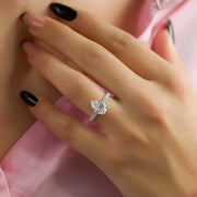 The Sia Pear Pave Moissanite Ring - KNT - Engagement Rings, Wedding Bands & Fine Jewelry