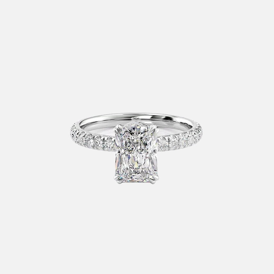 The Sia Radiant Pave Moissanite Ring - KNT - Engagement Rings, Wedding Bands & Fine Jewelry