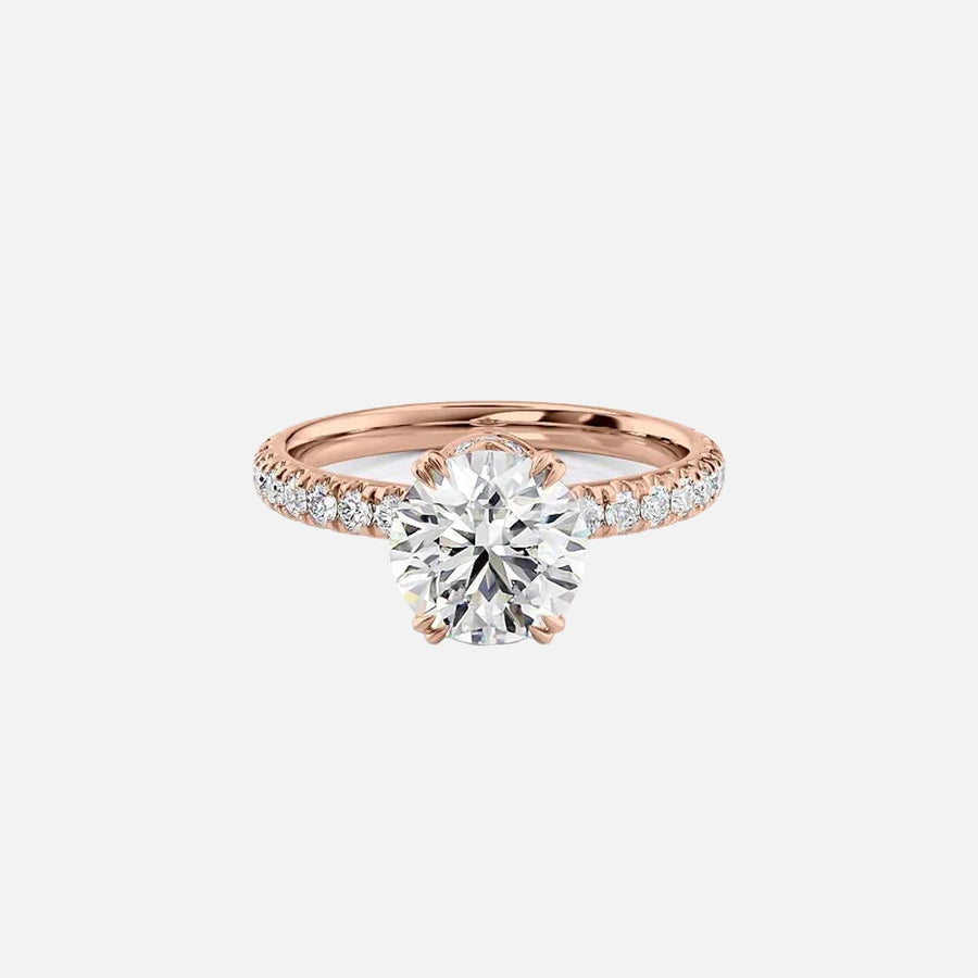 The Sia Round Pave Moissanite Ring - KNT - Engagement Rings, Wedding Bands & Fine Jewelry
