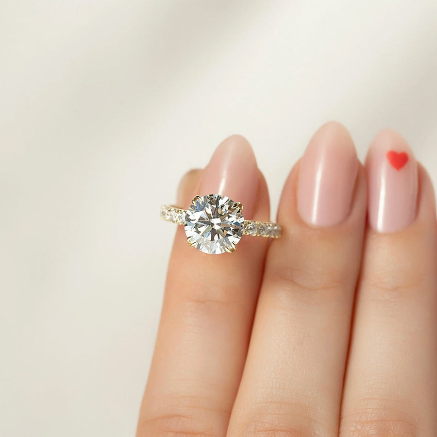 The Sia Round Pave Moissanite Ring - KNT - Engagement Rings, Wedding Bands & Fine Jewelry