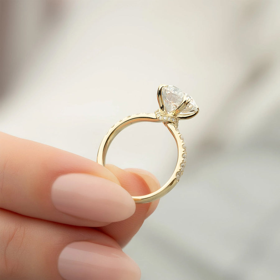 The Sia Round Pave Moissanite Ring - KNT - Engagement Rings, Wedding Bands & Fine Jewelry