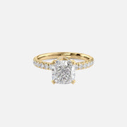 The Sofia Cushion Lab Diamond Ring 14k Yellow Gold 001