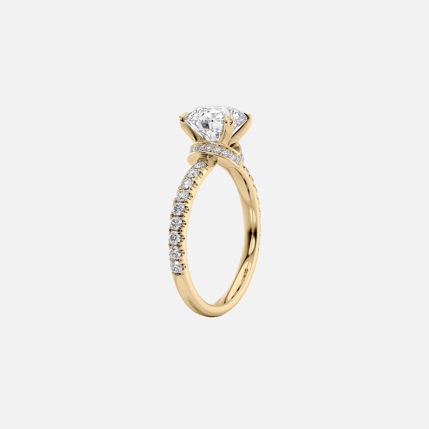  The Sofia Cushion Lab Diamond Ring 14k Yellow Gold 002