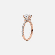  The Sofia Cushion Moissanite Ring 14k Rose Gold 002