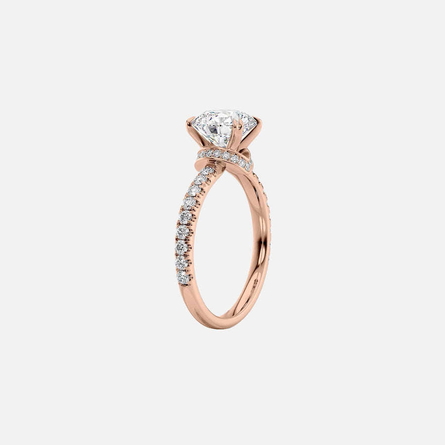 The Sofia Emerald Moissanite Ring 14k Rose Gold 002