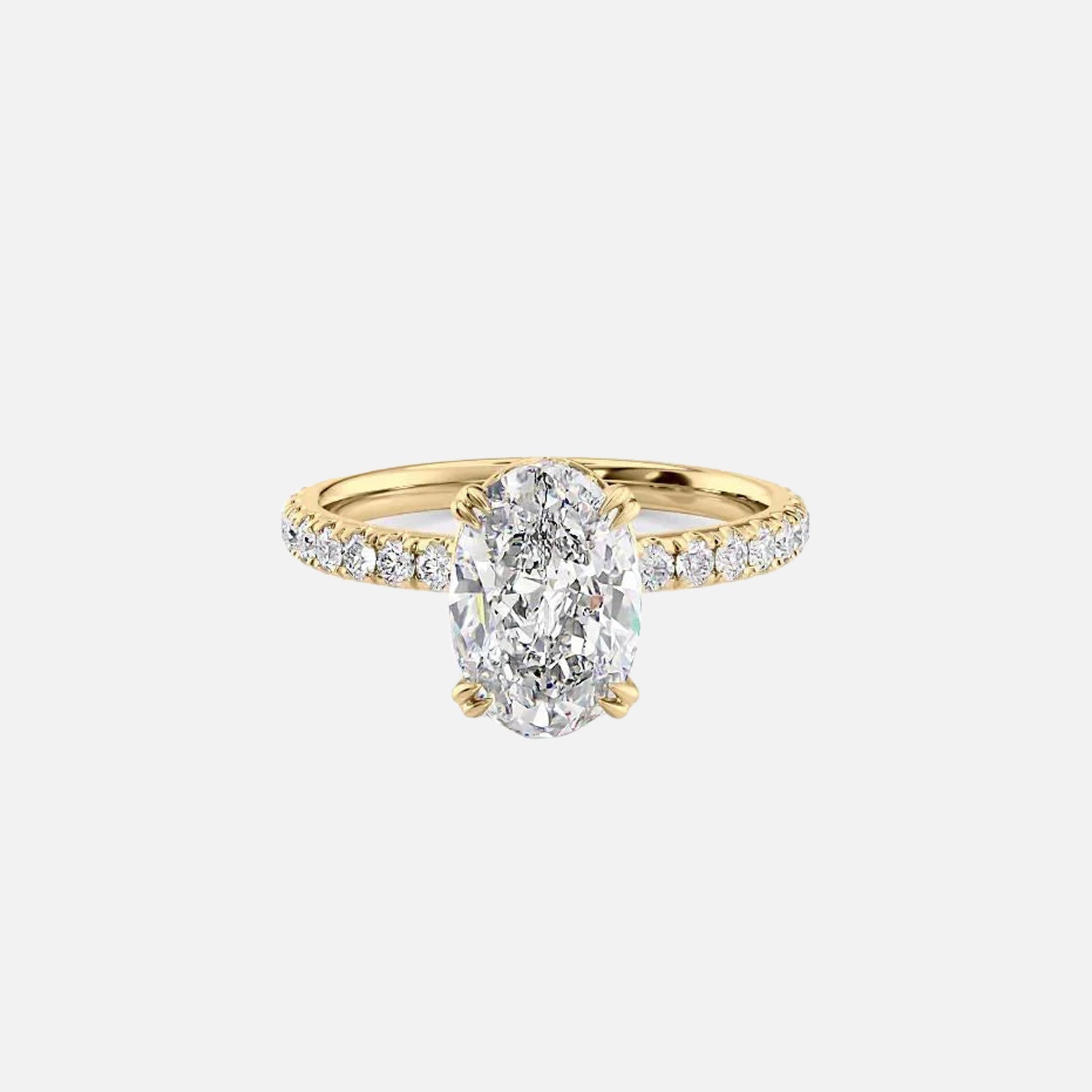 The Sofia Oval Lab Diamond Ring 14k Yellow Gold 001