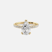 The Sofia Pear Lab Diamond Ring 14k Yellow Gold 001