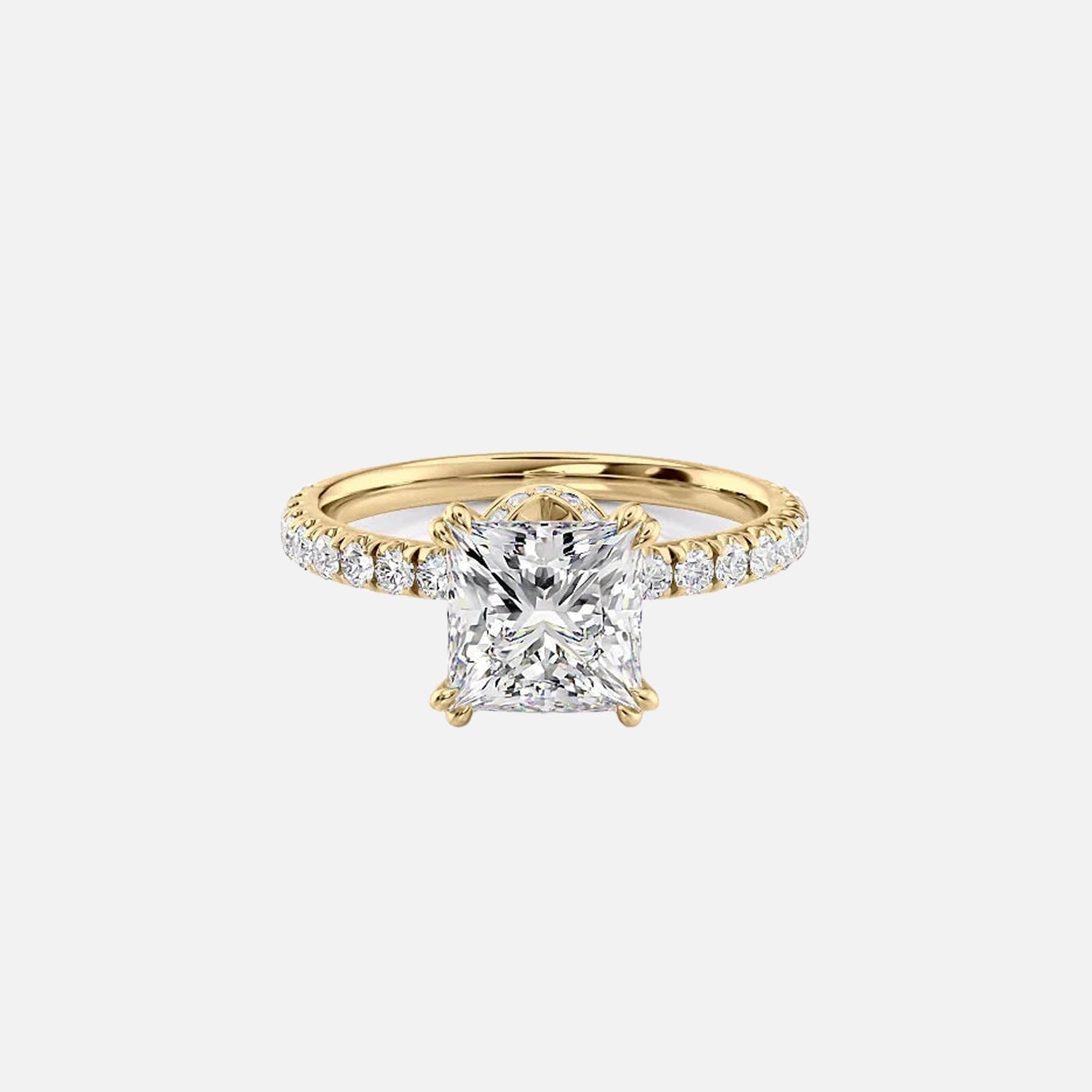 The Sofia Princess Moissanite Ring 14k Yellow Gold 001