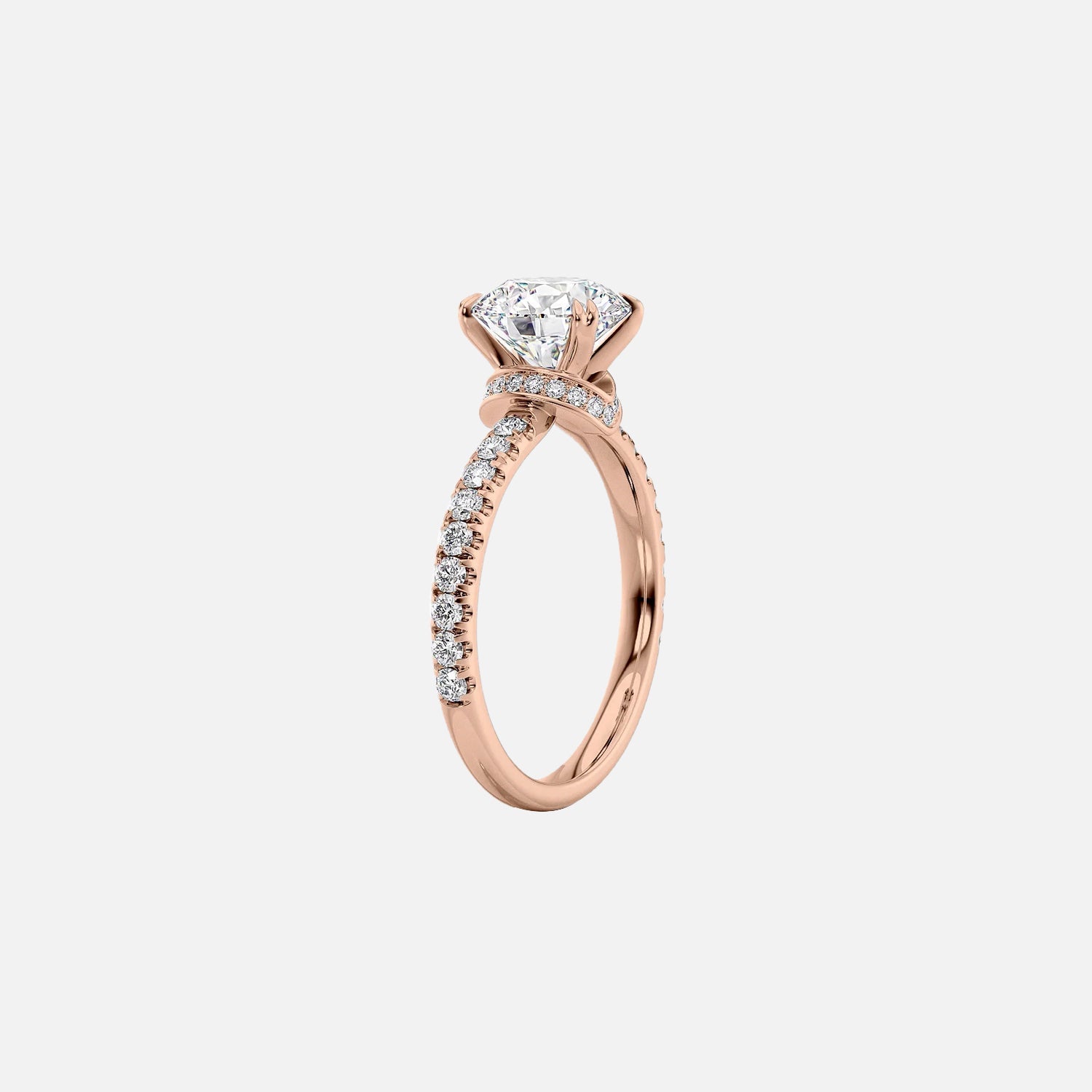  The Sofia Radiant Lab Diamond Ring 14k Rose Gold 002