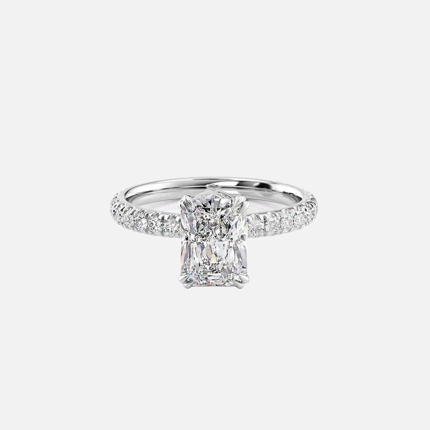  The Sofia Radiant Lab Diamond Ring 14k White Gold 001