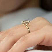  The Solitaire Alex Oval Lab Diamond Ring 14k Yellow Gold 003