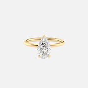  The Solitaire Alex Pear Lab Diamond Ring 18k Yellow Gold 001