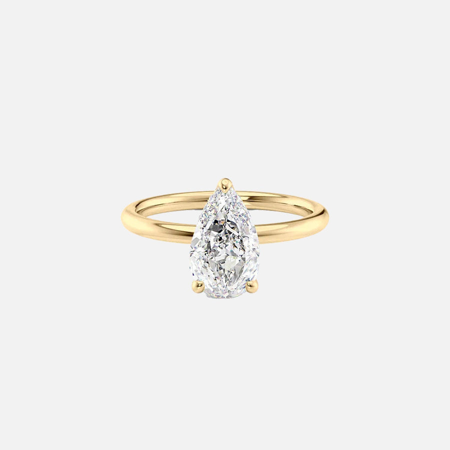  The Solitaire Alex Pear Lab Diamond Ring 18k Yellow Gold 001