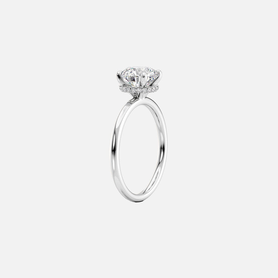  The Solitaire Alex Pear Moissanite Ring 18k White Gold 002
