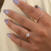  The Solitaire Alex Round Moissanite Ring 18k Yellow Gold 003