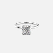  The Solitaire Alison Cushion Moissanite Ring 18k White Gold 001