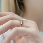  The Solitaire Alison Cushion Moissanite Ring 18k White Gold 003