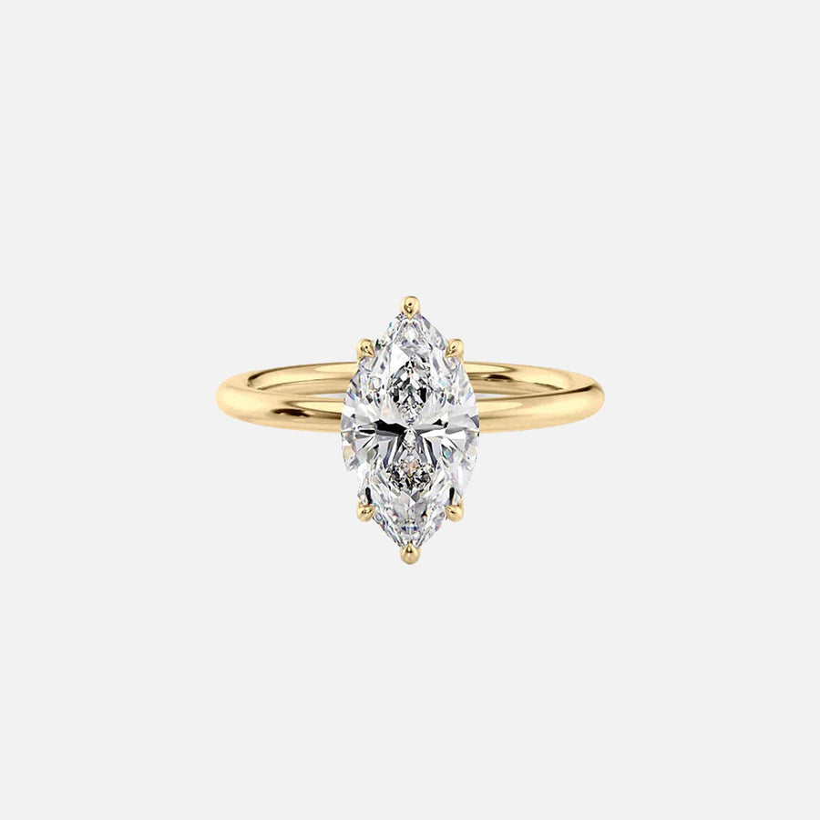  The Solitaire Alison Marquise Lab Diamond Ring 18k Yellow Gold 001