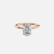  The Solitaire Alison Oval Lab Diamond Ring 18k Rose Gold 001