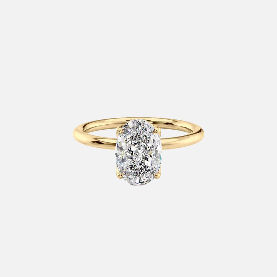  The Solitaire Alison Oval Lab Diamond Ring 18k Yellow Gold 001