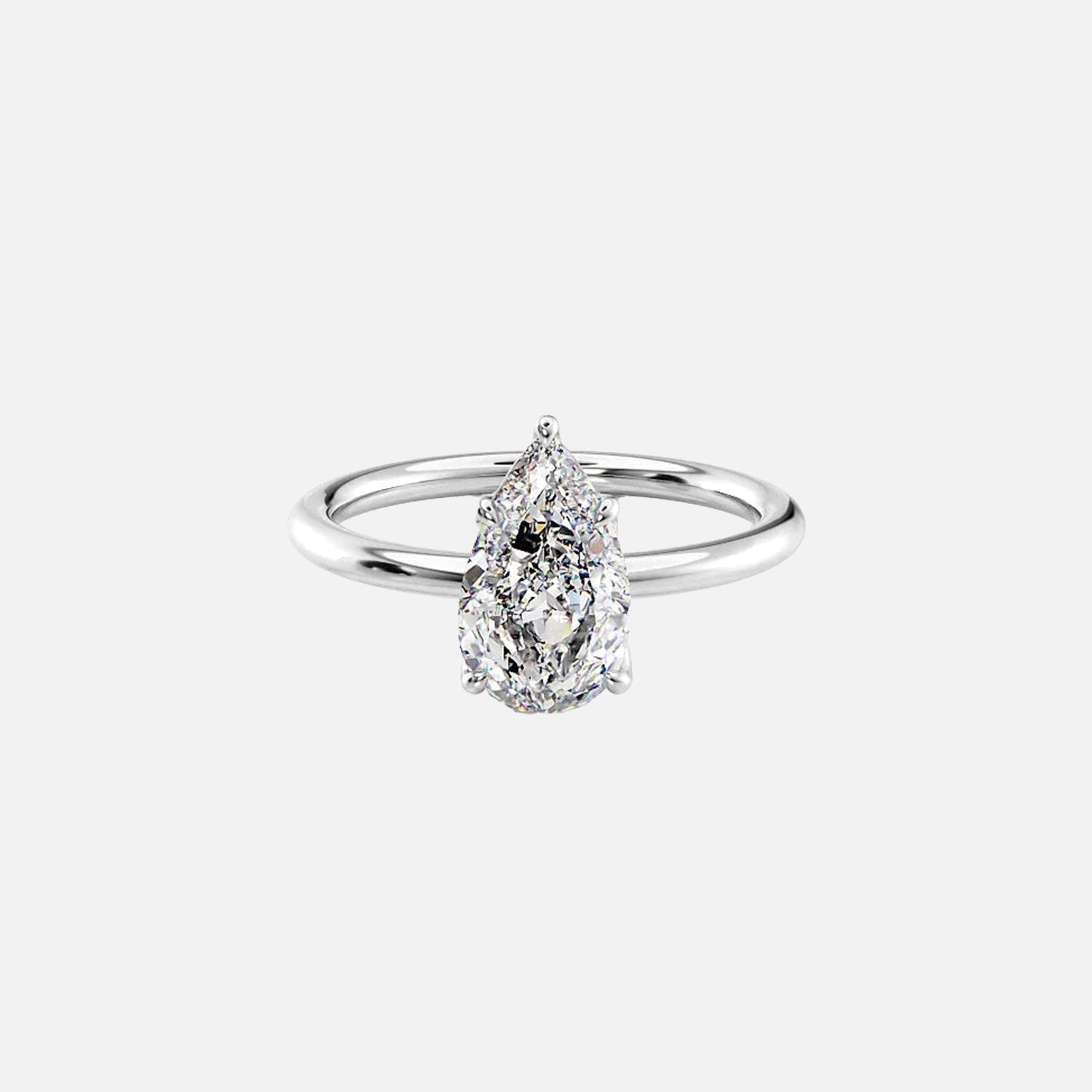  The Solitaire Alison Pear Lab Diamond Ring 14k White Gold 001
