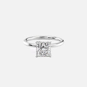  The Solitaire Alison Princess Lab Diamond Ring 14k White Gold 001