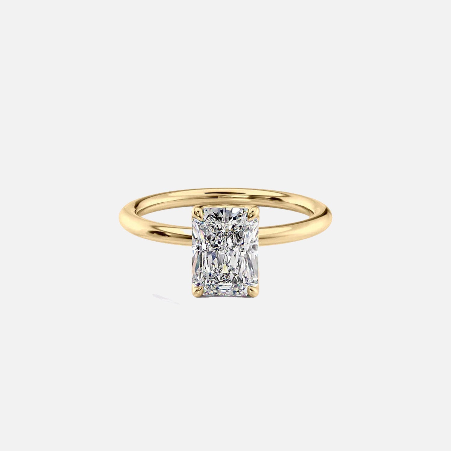 The Solitaire Alison Radiant Lab Diamond Ring 14k Yellow Gold 001