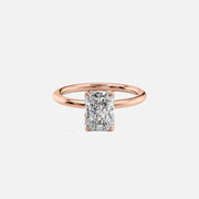  The Solitaire Alison Radiant Lab Diamond Ring 18k Rose Gold 001