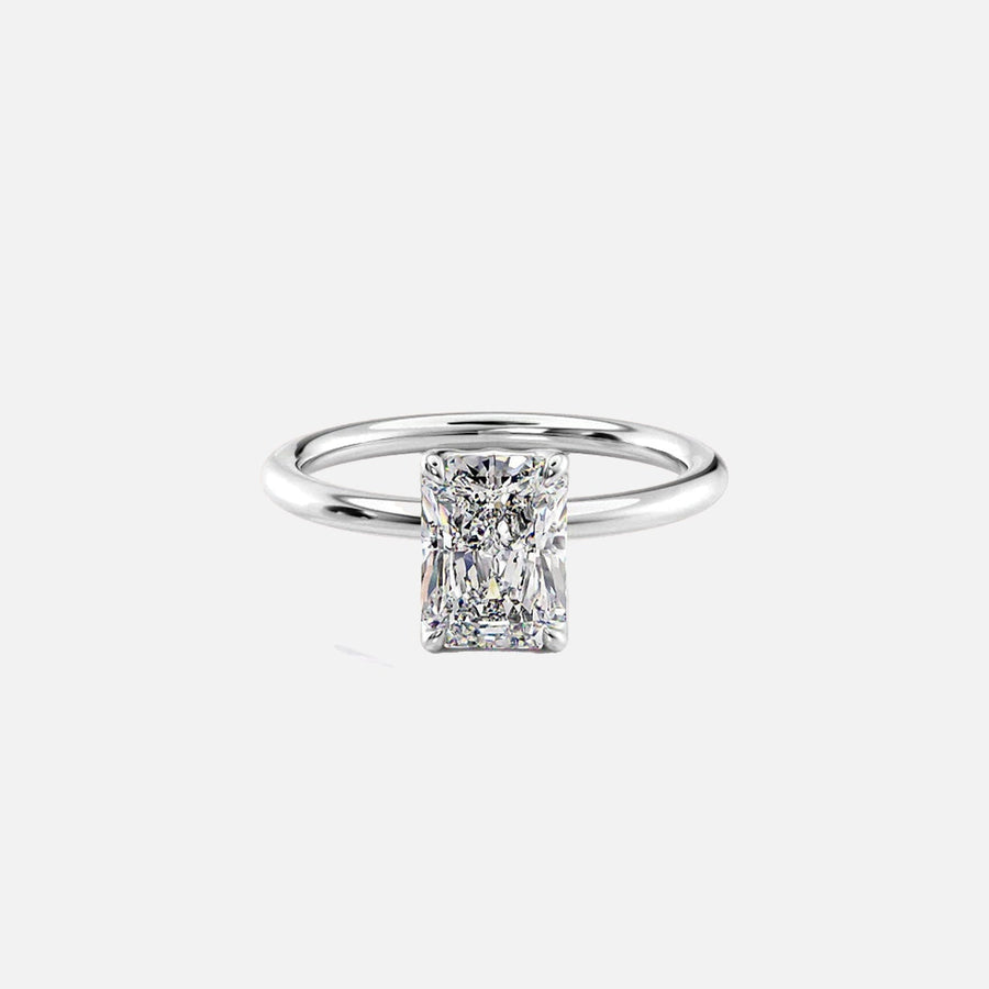  The Solitaire Alison Radiant Lab Diamond Ring 18k White Gold 001