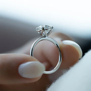  The Solitaire Alison Round Moissanite Ring 14k White Gold 003