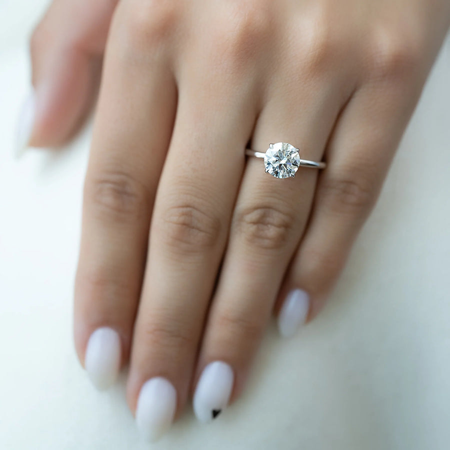  The Solitaire Alison Round Moissanite Ring 18k White Gold 004 Final