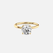  The Solitaire Alison Round Moissanite Ring 18k Yellow Gold 001