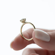  The Solitaire Alison Round Moissanite Ring 18k Yellow Gold 003