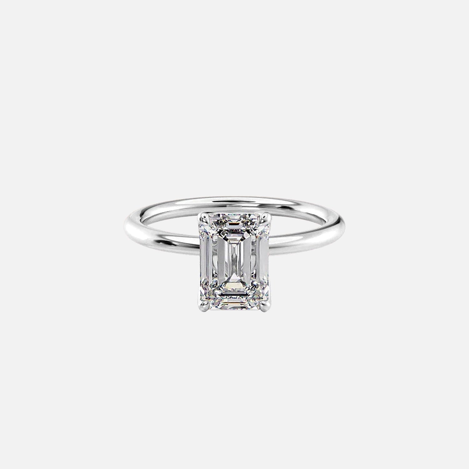  The Solitaire Ashley Emerald Lab Diamond Ring 14k White Gold 001 a7f3b61b-c9c5-488d-af35-2c93d2fb0031