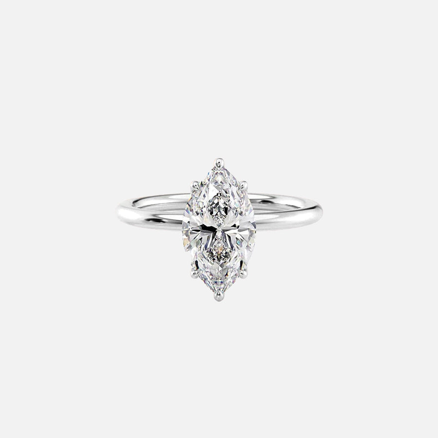  The Solitaire Ashley Marquise Lab Diamond Ring 18k White Gold 001