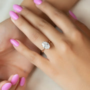  The Solitaire Ashley Oval Lab Diamond Ring 18k Rose Gold 003
