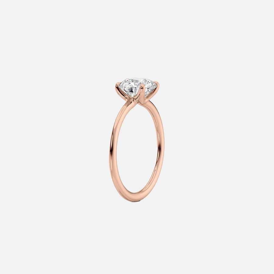  The Solitaire Ashley Princess Lab Diamond Ring 14k Rose Gold 002