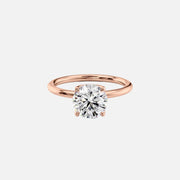  The Solitaire Ashley Round Lab Diamond Ring 14k Rose Gold 001