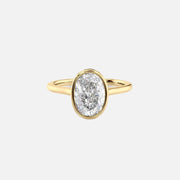 The Solitaire Charlotte Oval Lab Diamond Ring 14k Yellow Gold 001
