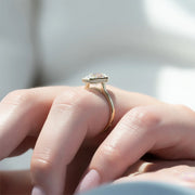  The Solitaire Charlotte Oval Lab Diamond Ring 14k Yellow Gold 003