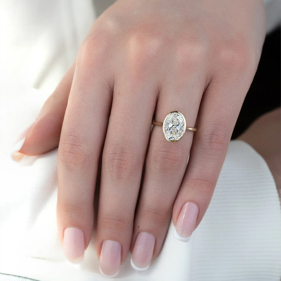  The Solitaire Charlotte Oval Lab Diamond Ring 18k Yellow Gold 004 Final