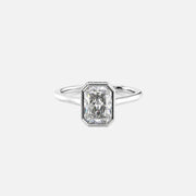  The Solitaire Charlotte Radiant Lab Diamond Ring 14k White Gold 001