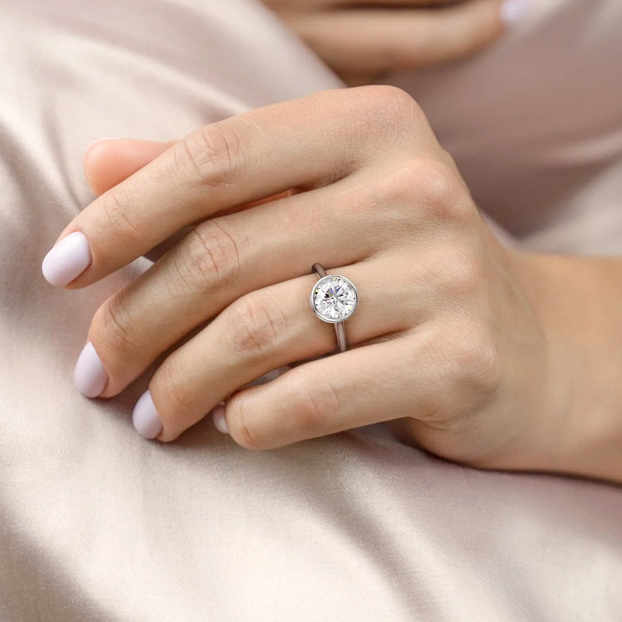  The Solitaire Charlotte Radiant Lab Diamond Ring 14k White Gold 003 Final